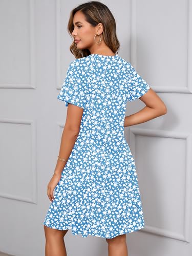 Image of Heymoments Short Sleeve Crewneck Summer Dresses for Women