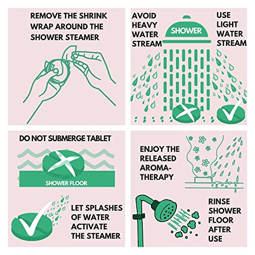 Shower Steamers Aromatherapy for Women or Men, Organic Shower Bombs with Chamomile Rose Lavender Mint Watermelon Eucalyptus Essential Oil, 18-Pack Bath Bombs Birthday Gift - Image 6
