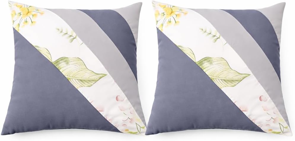 Printed Cushion Set of 2 – Modern Designer Pattern, Soft & Durable Fabric, 16x16 Inch, Multicolor Combo, Perfect for Home Décor & GiftingDiagonal Cushion