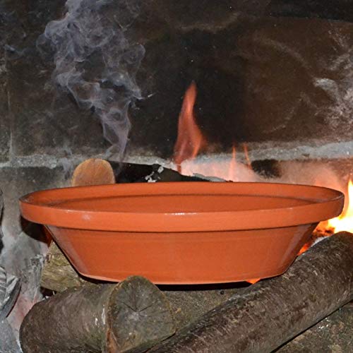 Grande Tajine En Terre Cuite Vernissée – 27 Cm – Rouge – Sans Marque