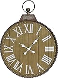 Oldtown 29' x 24' Hanging Ring Farmhouse Vintage Pocket Watch Country Style Wall Clock