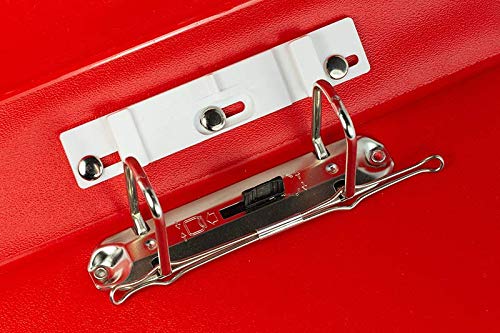 Abwaschbare Hängeordner Pendelordner Kreditordner Ringbuch Rückenbreite 60 mm rot (10 Stück)
