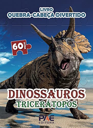 livro livro quebra cabeca divertido dinossauros triceratop