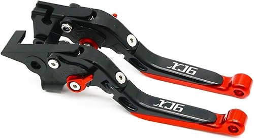 Miniatura 27 de Palancas de freno de embrague extensible ajustable para motocicleta Yamaha XJ6 N XJ6 para desviación 2009 2020 2019 (color : 3)