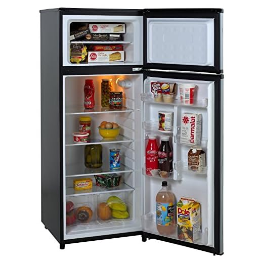 Avanti RA7316PST 2-Door Apartment Size Refrigerator, Black with Platinum Finish (2)