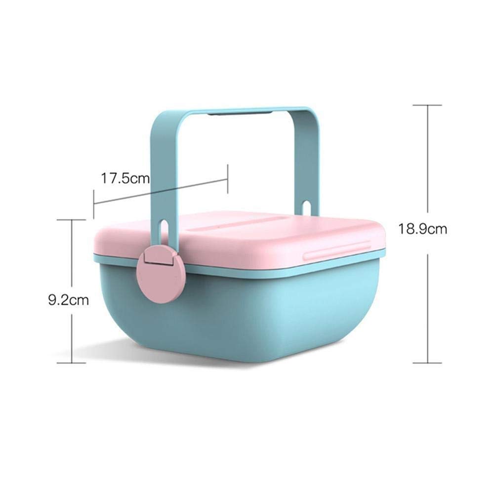 Bento Lunch Box Bag,Scatole for la conservazione degli alimenti,Due strati di colori a blocchi Contenitore for il pranzo bento isolato termicamente Contenitore for alimenti for ufficio