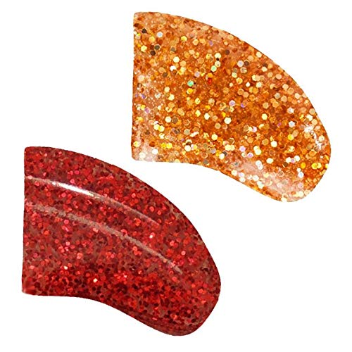 Purrdy Paws Jolly Combo Soft Nail Caps Dogs Claws 40pk (20 Gold Holo Glitter - 20 Red Glitter) X-Large Size