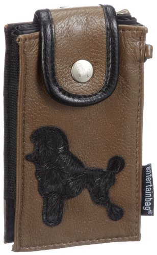 Poodlebags entertainbag - Poodle - Smartphone Case de Cuero sintético Unisex, Color marrón, Talla 7x13x2 cm (B x H x T)