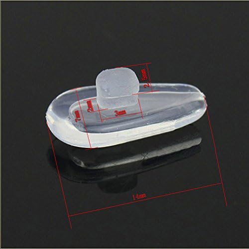 Senhu 5 Pairs Tear Drop Shape: Click-on 15mm Very Soft Air Chamber Silicone Nose Pads (Push)