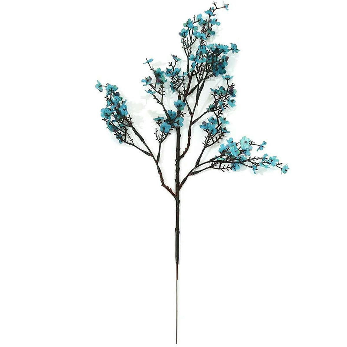 AYHTUD White Artificial Flowers Cherry Blossoms Gypsophila Fake Plants Wedding Bouquet Vases for Home Decor Faux Christmas Branch