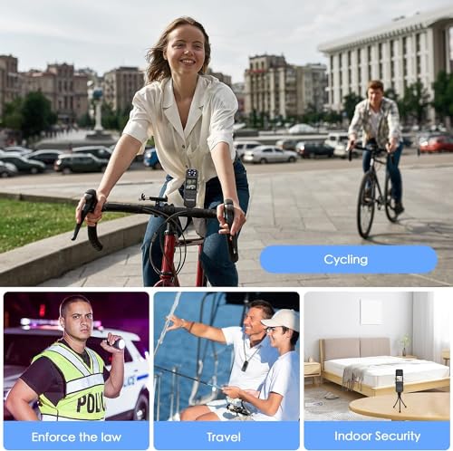 kaysunlink Körperkamera mit Audio- und Videoaufnahme, 1080P FHD, Mini-Polizei, tragbar, klein, persönlicher Camcorder, Sport, Action, Outdoor-Videorecorder (128 GB)