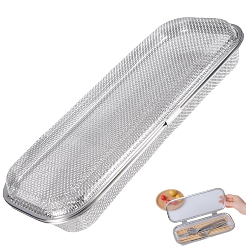 WHBDGP Dishwasher Basket Dishwasher Silverware Basket for Small Items Replacement 304 Stainless Steel Dishwasher Utensil Mesh Drain Silverware Holder for Chopstick Fruits Scoops (Medium)