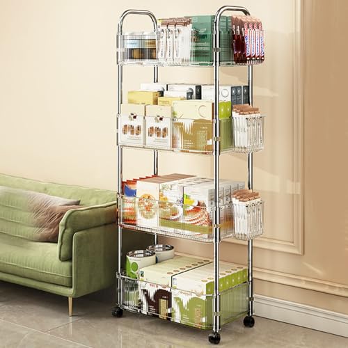 Lghlzgvf 4-stufiger Acryl-Badrollwagen