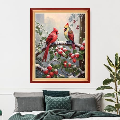 Image of Artvxeay Cross Stitch Kits Stamped Full Range of Embroidery Starter Kits for Beginners Adult DIY 11CT- (Bird Scenery 16x20 inch)