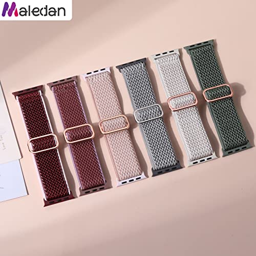 Maledan 10 Pack Stretchy Nylon Bands Compatible With Apple Watch Band 44Mm 45Mm 49Mm 42Mm Women Men, Cute Elastic Solo Loop Strap Sport Bracelet For Apple Watch Ultra Iwatch Series 8 7 6 5 4 3 2 1 Se #TOP1