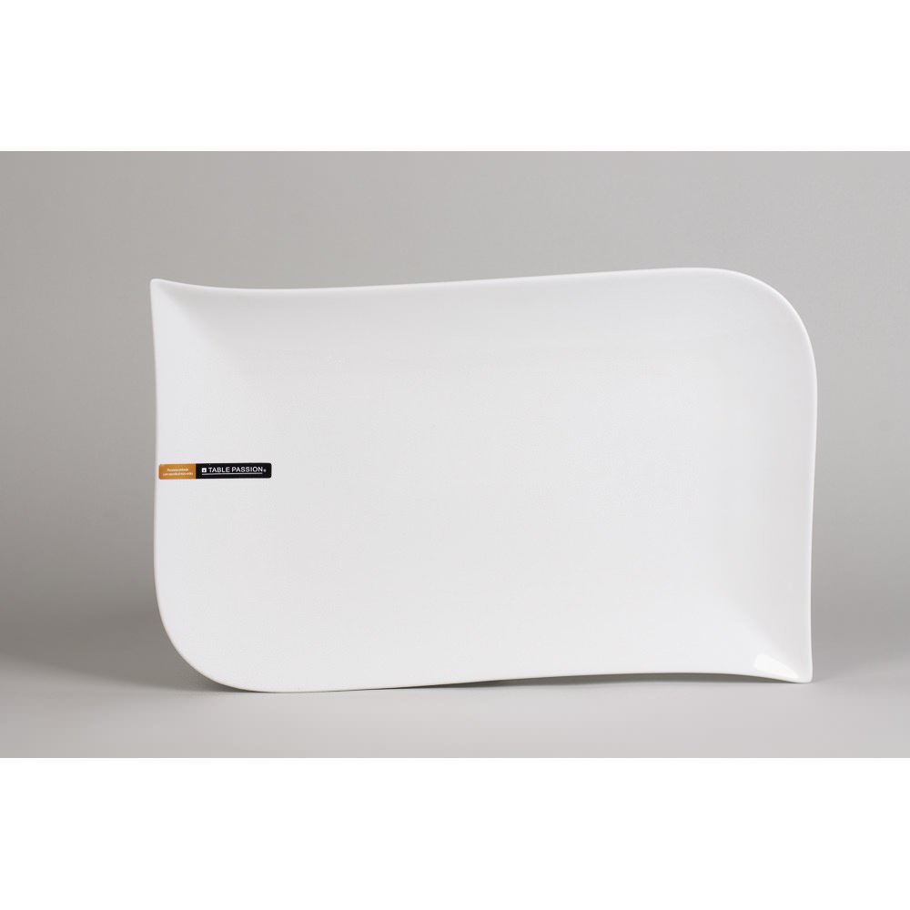 Plat Melody Table Passion grand plat de service en porcelaine 42x26 cm