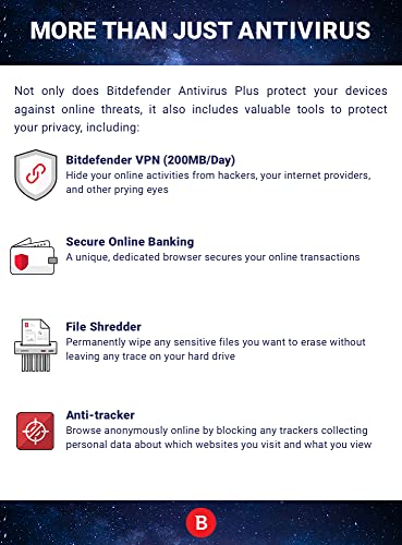Image of Bitdefender Total Security - Complete Antivirus and Internet Security Suite - 5 Devices | 2 year Subscription | PC /Mac | Activation Code by Mail