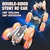 51t0muo0v6l - Remote-Control-Car-Stunt-RC-Car, New Upgraded 2.4Ghz 4WD Double-Sided 360° Rotating RC Crawler with Headlights & Wheel Lights, RC Truck Toy Cars Gift for Kids Boys and Girls Aged 6-12