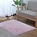 Produktbild HEQUN Anti-Rutsch Lammfell-Teppich Kunstfell Schaffell Imitat | Wohnzimmer Teppiche Flauschig Lange Haare Fell Optik Gemütliches Schaffell Bettvorleger Sofa Matte (Rosa, 60 x90cm Quadrat)