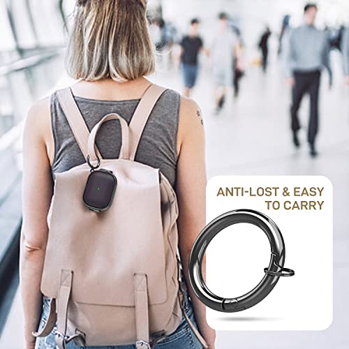 Image of Maxjoy for AirPods Pro 2nd /1st Generation Case with Lock, Cute AirPods Pro 2 Case Lock Protective Hard AirPod Pro Cover for Women Men with Keychain for Airpod Pro (2023 /2022 /2019), Purple /Grey