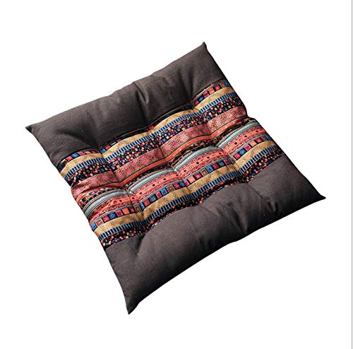 Coussin de chaise de tatami en coton et chanvre épais de style thaïlandais