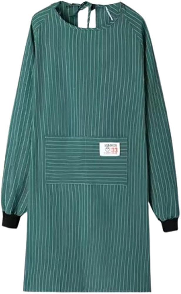 新品　未開封　長袖割烹着 グリーン 楽天市場】シンプルな長袖タイプ！ゆったり 防水エプロン 割烹着