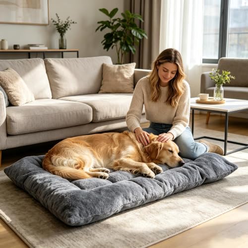 Cama para gatos y perros pequeños cojín de sofá rectangular de felpa suave 8