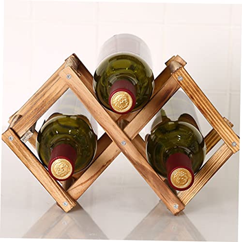 Soporte plegable de madera para vino, para 6 botellas miniatura 4