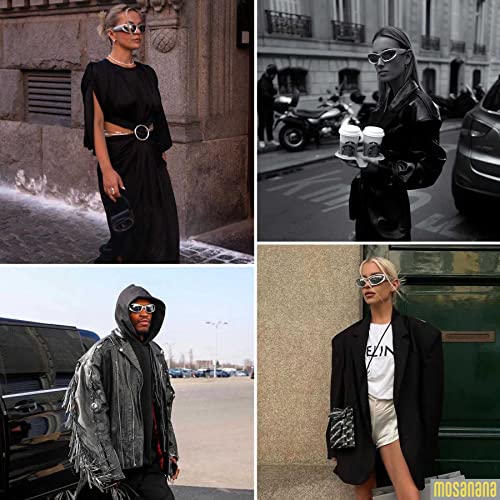 mosanana Y2k Wrap Around Polarized Sunglasses for Women Trendy Swift Oval Futuristic Shades Retro 2000s Sport Sunnies MS522454