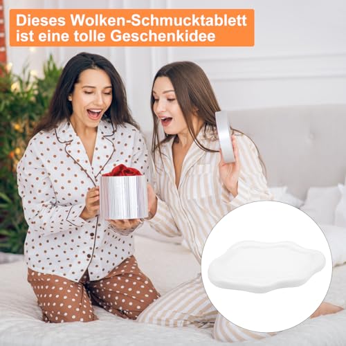 ZMDMAH Wolke miska na biżuterię, ceramiczna taca na klucze, toaletka dekoracyjna