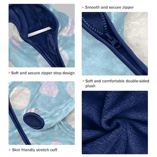 Sweet Cotton Candy Girls Fleece Jacket Girls Fall Jacket Girls Zip Up Hoodie Girls Sherpa Jacket 2-10T3