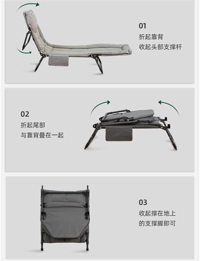 Lunch Break Folding Bed Office Single Recliner Office Workers Nap Artifact Portable Beds(180 * 60cm)