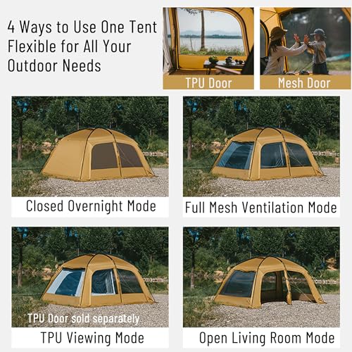 Naturehike Dune10.9 Tienda Camping Hot con Puerta TPU Lateral miniatura 3
