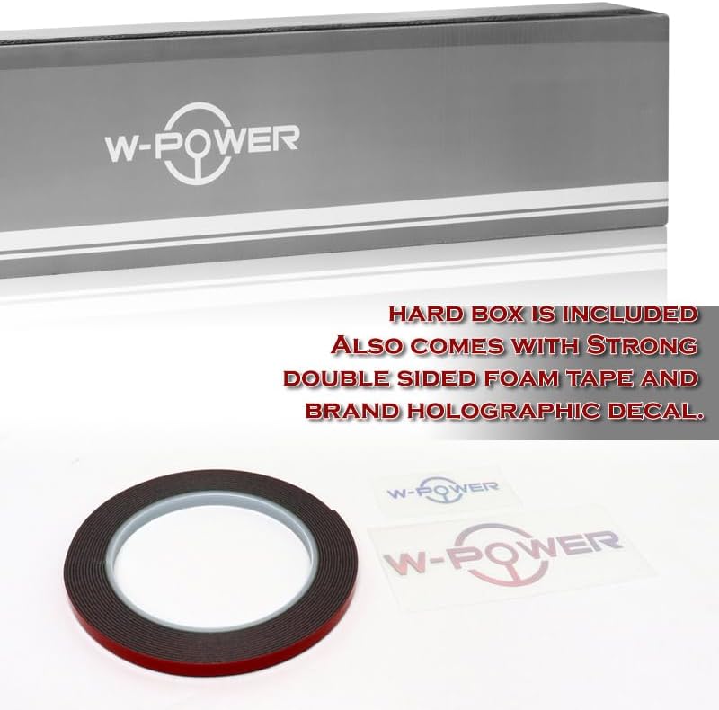 W-Power ABS Plastic Rear Window Roof Spoiler Lip Spiltter, Rain Guard, Window Protector, Compatible with 2017-2023 Alfa Romeo Giulia, Automotive Exterior Replacement (Carbon Painted)