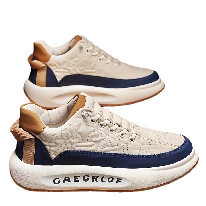 Men's Casual Sneakers, Trendy Comfy Walking Skate Shoes, Spring and Summer