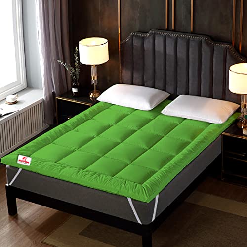 Image of ACHIR 500 GSM Super Soft Microfiber Mattress Topper /Padding for Soft and Comfortable Sleep - Mint Green, (Queen XL, 66 inchx78 inchinch, 5.5ft x 6.5ft)