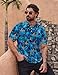 Qoekrfu Pirate Golf Shirts for Men Green Golf Pirate Fashion Print Dry Fit Crazy Golf Shirts(Pirate Blue-M)
