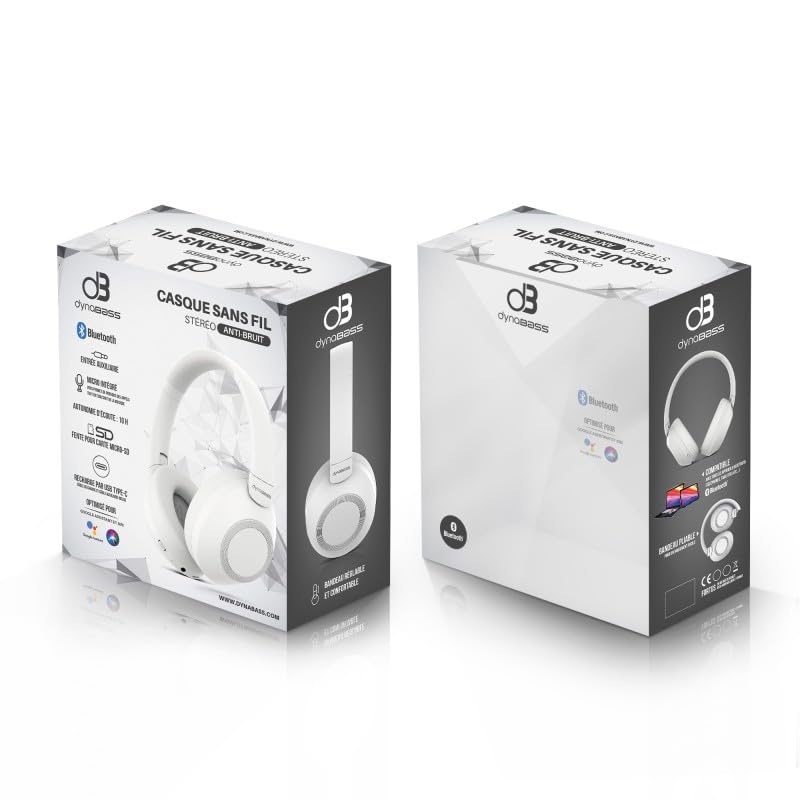 Casque Anti-bruit Bluetooth Blanc Dbx560 White De Dynabass
