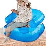 子供用の防水インフレータブルブースターシート、人間工学に基づいたポータブルエアクッション| 220ポンドの容量、屋内席用の軽量旅行ラウンジャー|快適でコンパクトな子供の椅子ソリューション