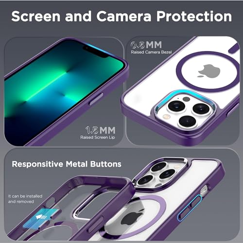 Image of CACOE Magnetic Case for iPhone 13 Pro, 6.1 inch, Dark Purple