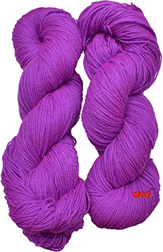 Image of M.G Enterprise Os wal Knitting Yarn 3 ply Wool, Purple 500 GMS Best Used with Knitting Needles, Crochet Needles Wool Yarn for Knitting.-P Art-I