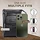 Hengwin Multifunktionale Echtleder Reißverschluss Taschen Männer Vintage Look Umhängetasche Handy Gürtel Tasche Telefon Holster für Reisen, Outdoor Aktivitäten (Schwarz)