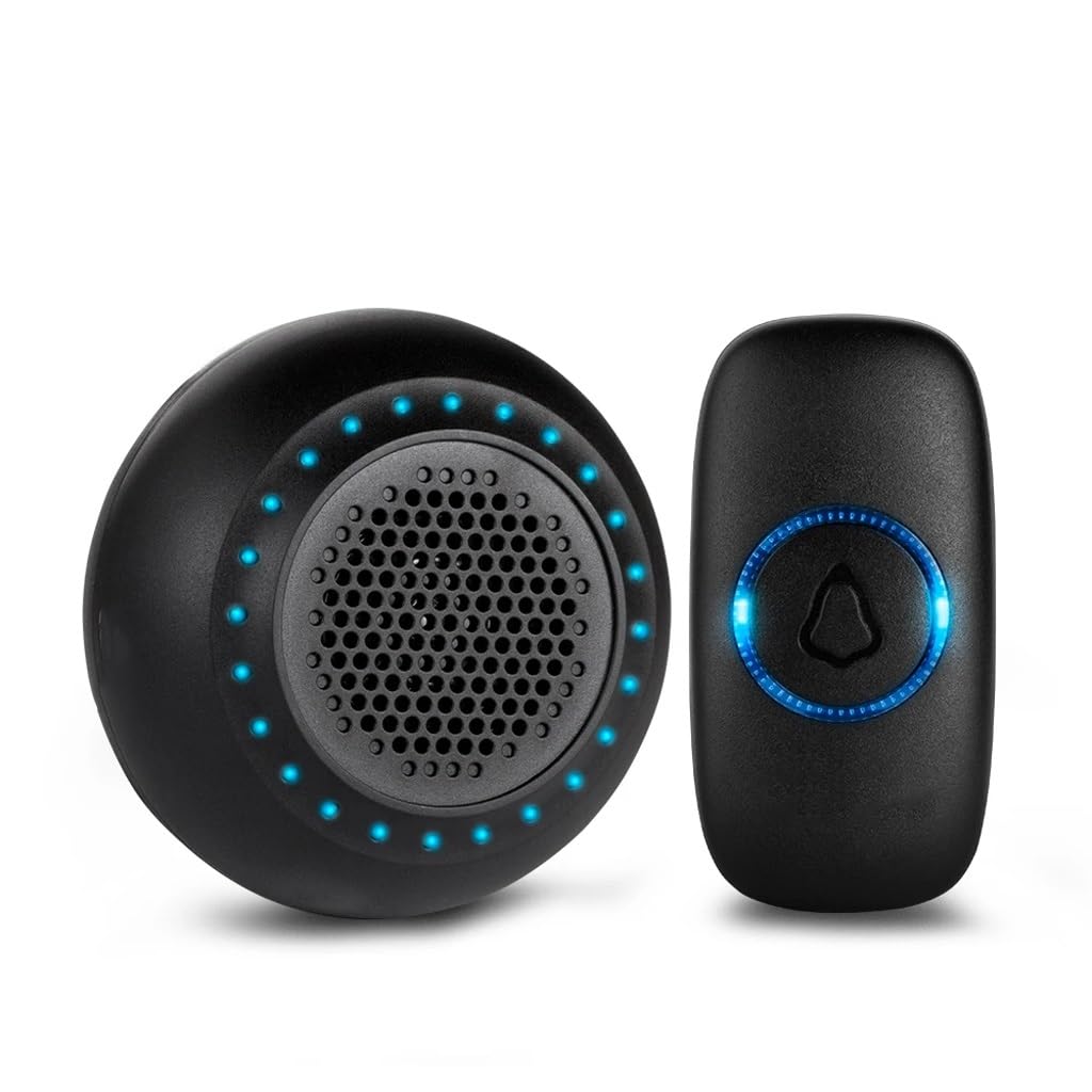 Sonnette sans fil avec carillons intelligents alarme et bouton tactile pour entrée maison