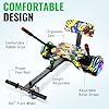 Scooter with Seat Attachment for Kids Adults, 6.5'' 8.5''Balancing Scooter with Bluetooth Speakers & Colorful LED Light with Kart #4