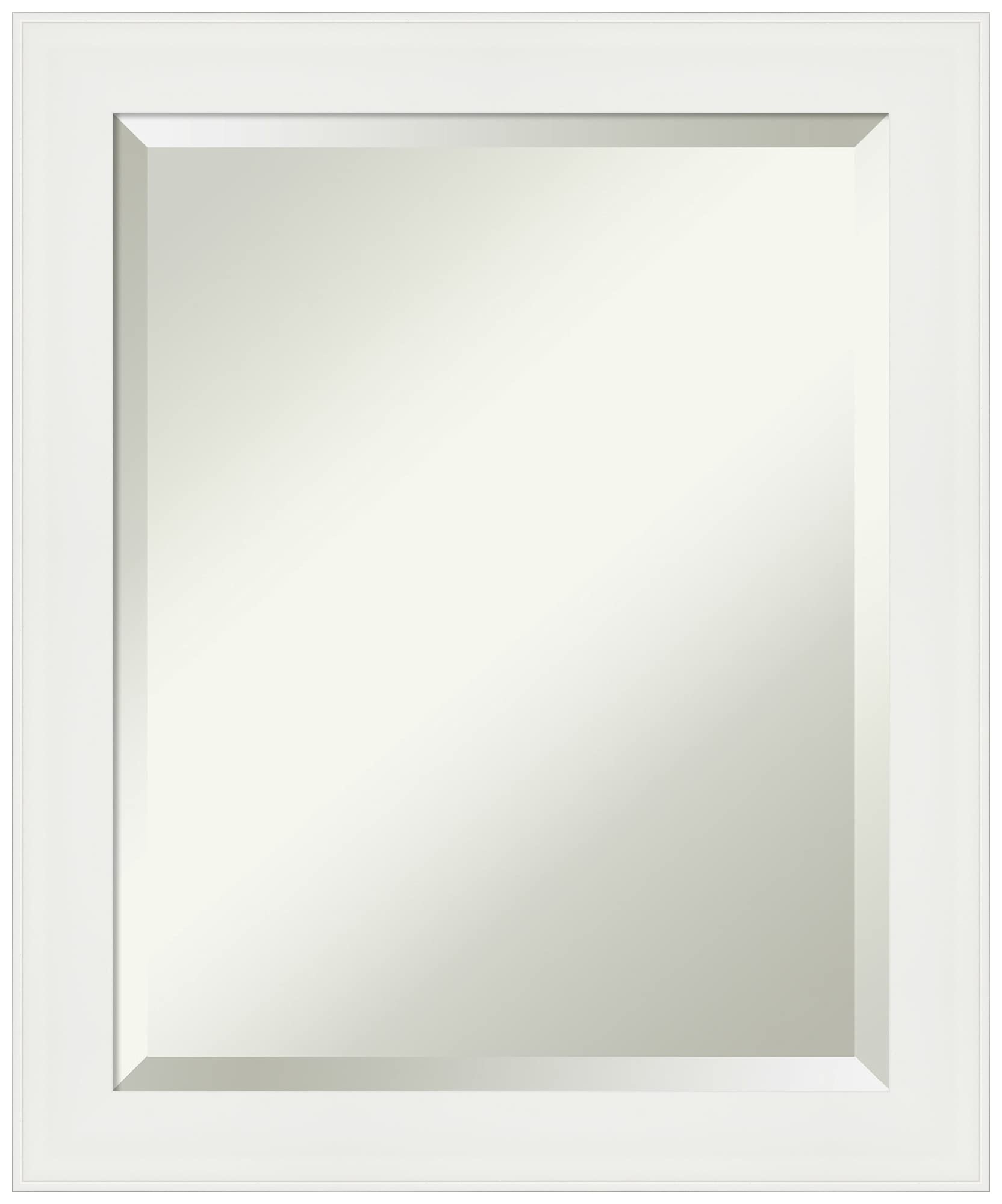 Bathroom Mirror , Small Vanity White Narrow Glass Size 16x20