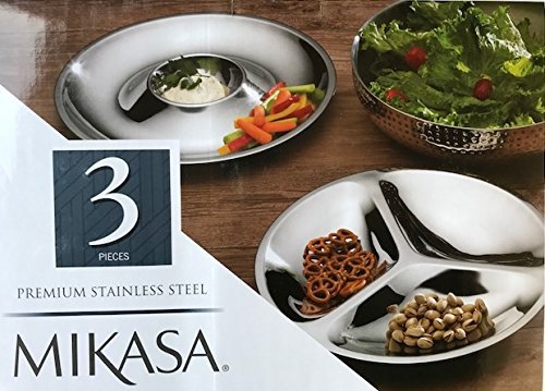 Mikasa Lifetime Brands Premium Stainless Steel Entertaining Set, 3