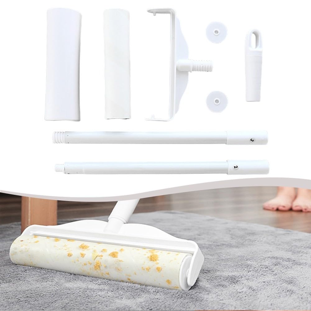 Grande rullo per pelucchi per pavimenti con copertura e ricariche rimuove efficacemente pelucchi e peli di animali domestici da varie superfici