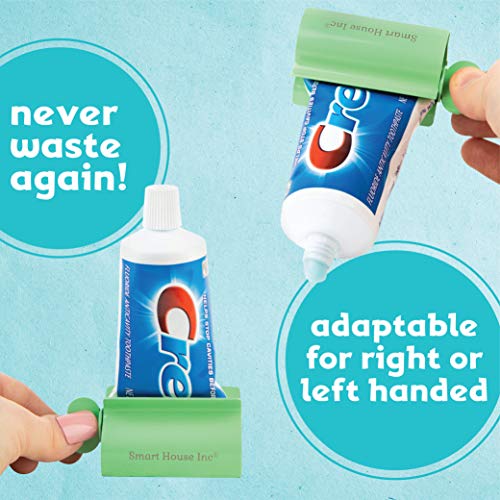 Image of Toothpaste Squeezer Tube Roller Stainless Steel Tube Squeezer Rollers, Saves Toothpaste, Creams, Puts an end to Waste (Green)
