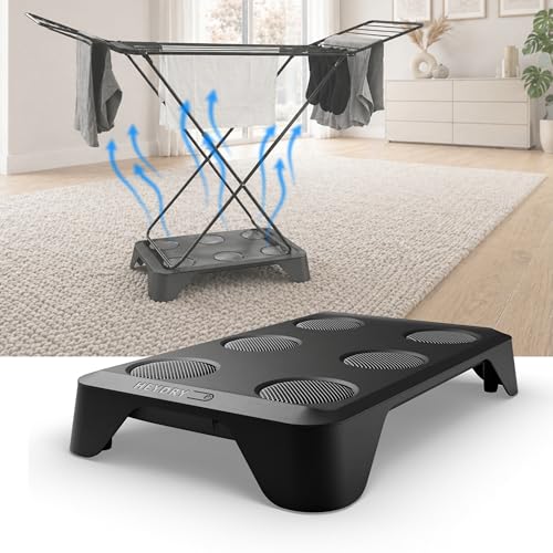 HEYDRY® Sécheur de Linge pour étendoir – séchage Rapide et économique, Alternative compacte au sèche-Linge, Mini Ventilateur Mobile, respectueux de...