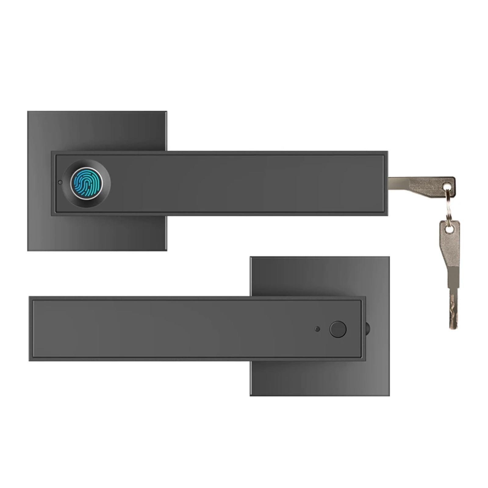 Inteligentny zamek, zamek na linie papilarne, zamek szyfrowy, elektroniczny zamek do drzwi Bluetooth, zamek klamki z możliwością ładowania USB z 2 kluczami Zamek z klamką Zamki do drzwi apartamentowyc
